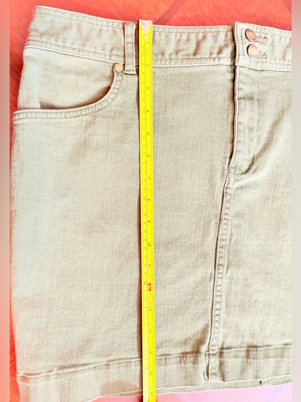 Chaps Olive Utility Mini Skirt - Picture 6 of 8